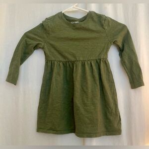 Old Navy Olive Green Long-Sleeve Cotton Dress